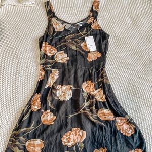 Black floral summer dress